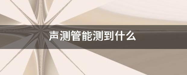 聲測管能測到什么:聲測管